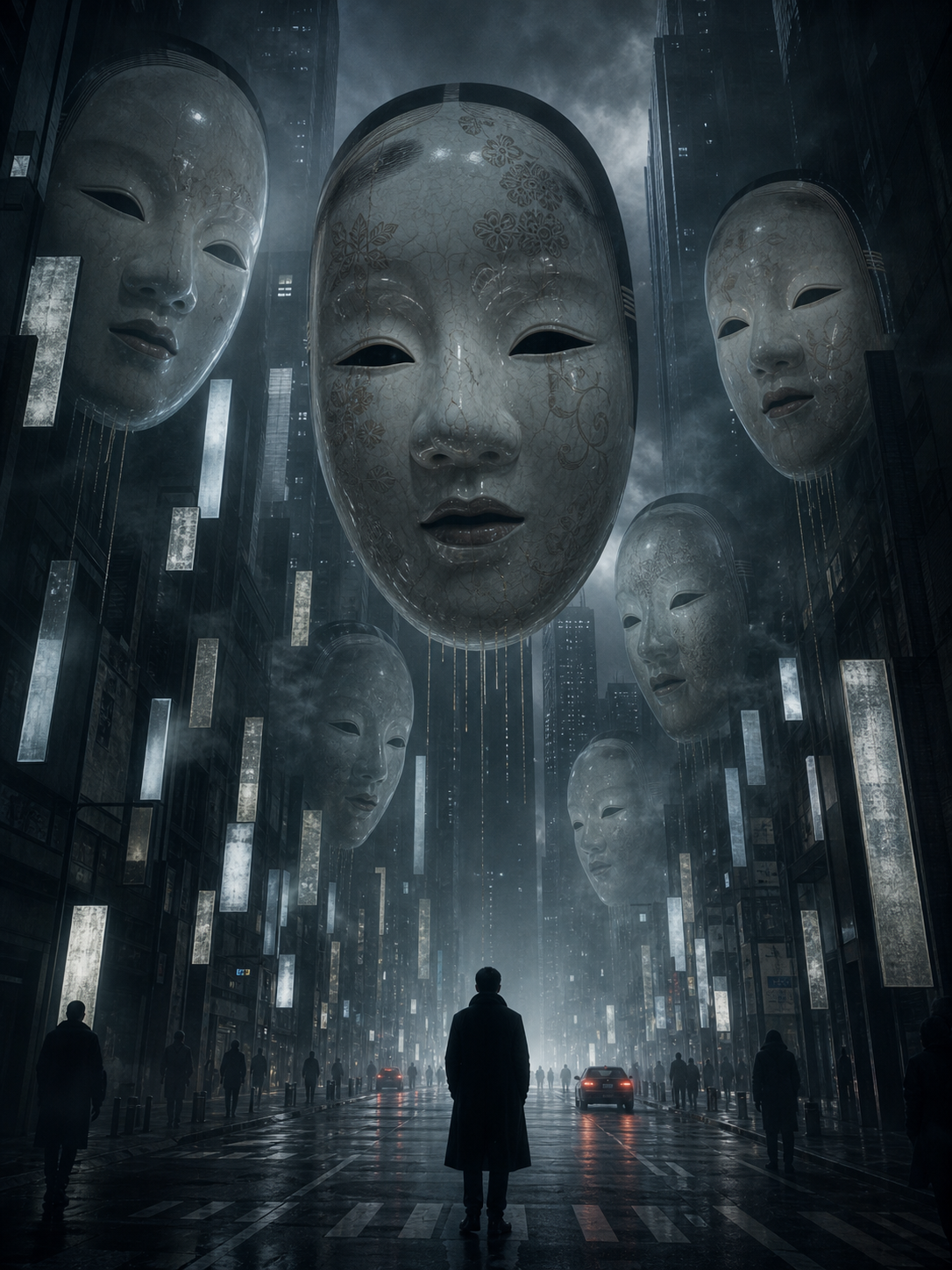 漂浮巨面压城构图 风格卡预览